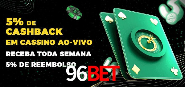 Promoções do cassino ao Vivo 96bet